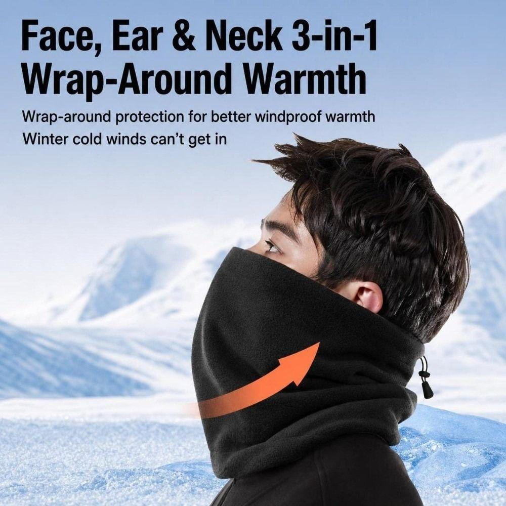 Fleece Lining Fleece Neck Scarf Thickened Face Cover Outdoor Warmer Cycling Neck Warmer Motorcycle