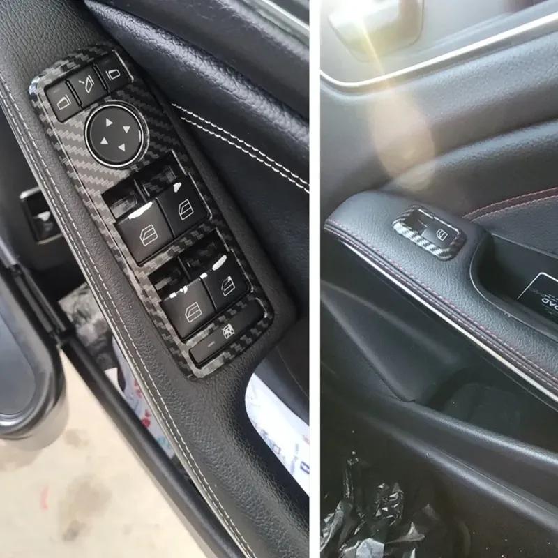 Car Window Switch Button Frame Cover Sticker For Mercedes Benz A B C E GLE GLA CLA GLK A180 A250 B180 B250 E200 E350 GLE350