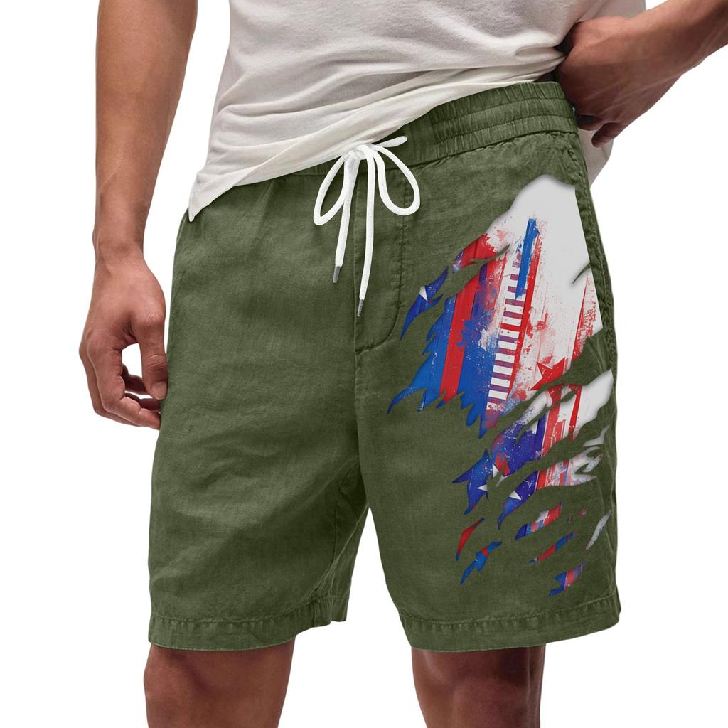 Мужские летние большие повседневные свободные спортивные брюки пляжные шорты