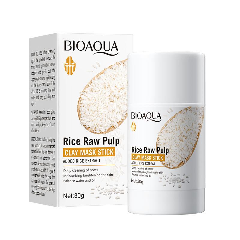 BIOAQUA Маска-стик для лица с белым рисом Увлажняющая Глиняная для удаления черных точек Подтягивающая Глиняные маски от морщин Средства по уходу за кожей