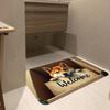 Милый Котик Декоративный Напольный Коврик - Устойчивый к Грязи и Износу, Легко Очищаемый Входной Коврик