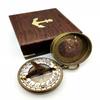 Pocket Sundial Compass, Both Side On Lid Handwork