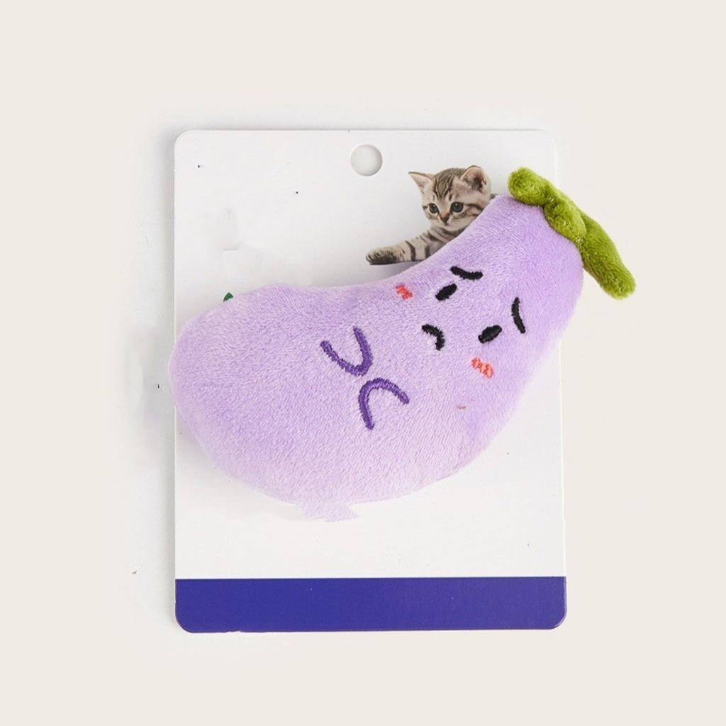 Игрушка для кошек в форме овоща с кошачьей мятой, устойчивая к царапинам, плюшевая игрушка для питомца