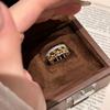 Французский Ретро Парк Аттракционов Карусель Кольцо Ниша Светлая Роскошь Средневековый Ряд Алмазов Кольцо Хвост Кольца Женщины
