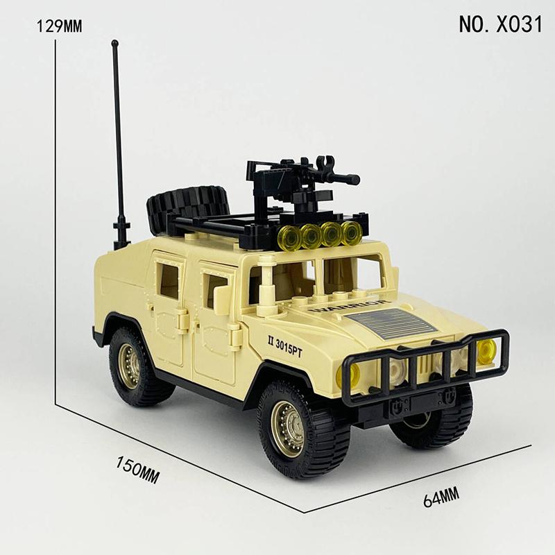 MOC Военный Транспортный Бронированный Автомобиль Строительные Блоки Полицейская Машина Внедорожник Спасательный Патрульный Автомобиль Солдат SWAT Колесница Кирпичи Игрушка