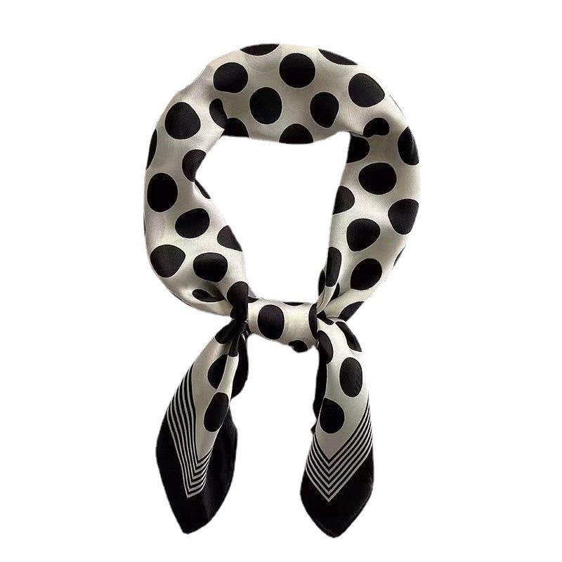 New Silk Scarf Women's Korean-Style High-Grade 70cm Square Scarf Spring and Summer Fashionable Stylish Decorative Scarf Thin Small Square Towel