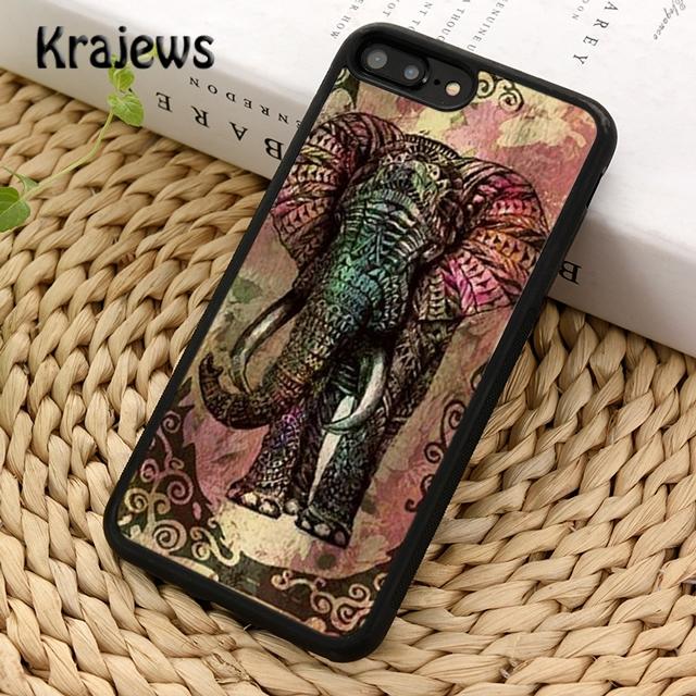 Krajews Анимация Животное Слон Мягкий Чехол-Накладка Для Телефона Для iPhone 16 15 SE2020 14 6 7 8 plus 11 12 13 pro max coque Fundas