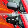 Для Honda Civic 8th 2005-2011 автомобиля, боковое зеркало заднего вида, наклейка на крыло, наклейка на дверь, чехол заднего вида, отделка из углеродного волокна, черный цвет
