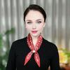 Шелковый шейный платок с неровным геометрическим узором, устойчивый к сминанию, с магнитной застежкой-имитацией жемчуга, аксессуар для наряда