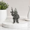 3D-печатный ornaments Солдат-гном, Водонепроницаемые статуэтки из смолы, устойчивые к солнцу и дождю, Вооруженная миниатюрная фигурка для декора на улице и в помещении