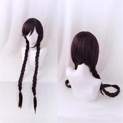 90 см Danganronpa Touko Fukawa Toko темно-фиолетовый парик с косами косплей костюм Dangan Ronpa термостойкие волосы женские вечерние длинные парики