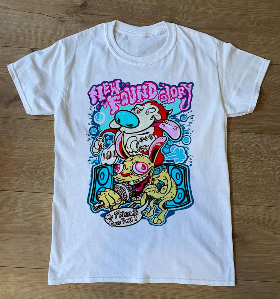 Редкая белая футболка с концерта тура группы New Found Glory, полный размер, BT350