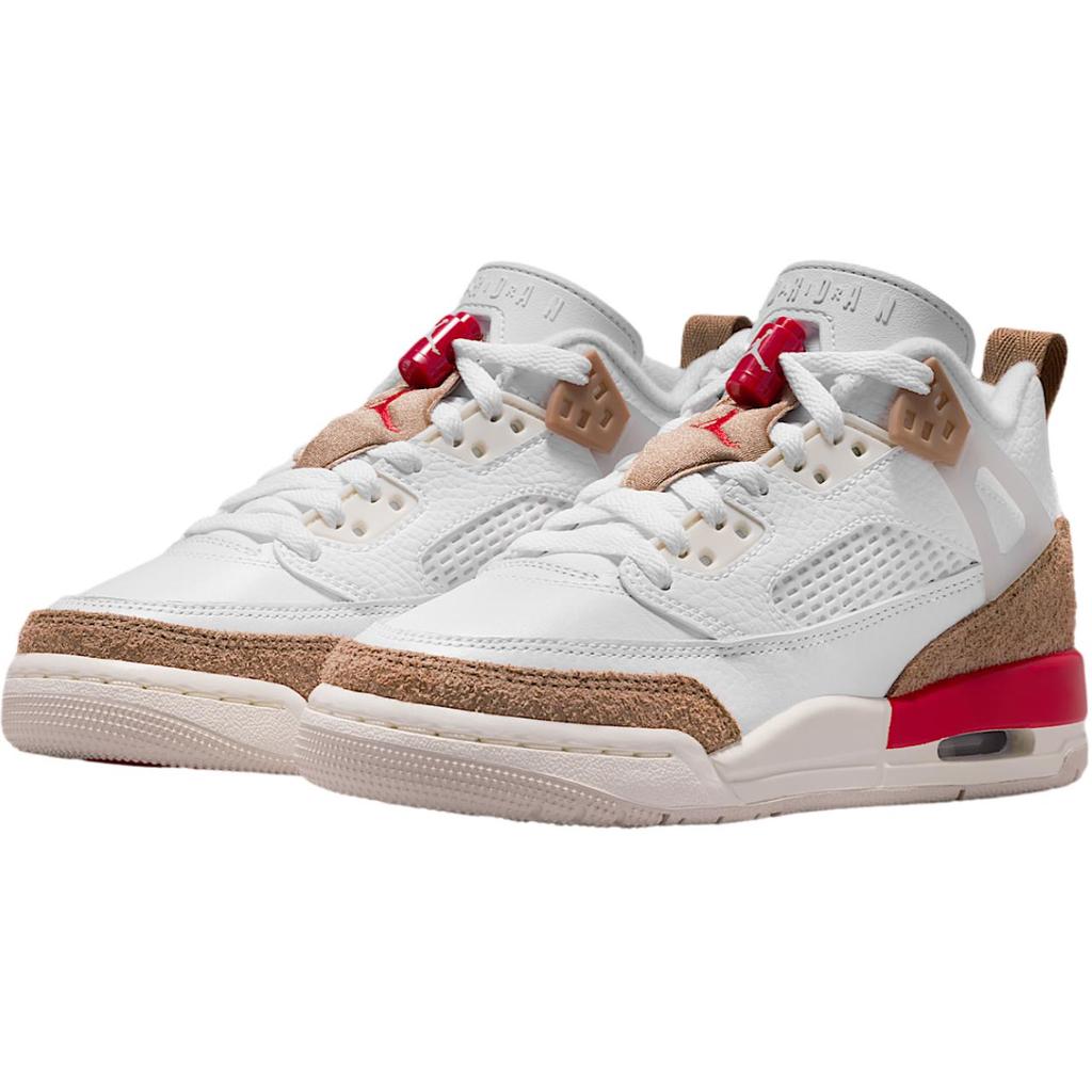 Кроссовки Air Jordan Spizike Low GS White Desert Camo Fire Red для детей Sail FQ3950-105