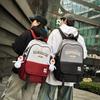 Женский рюкзак Letter, мужской рюкзак большой вместимости, школьный рюкзак Color Block для школьников