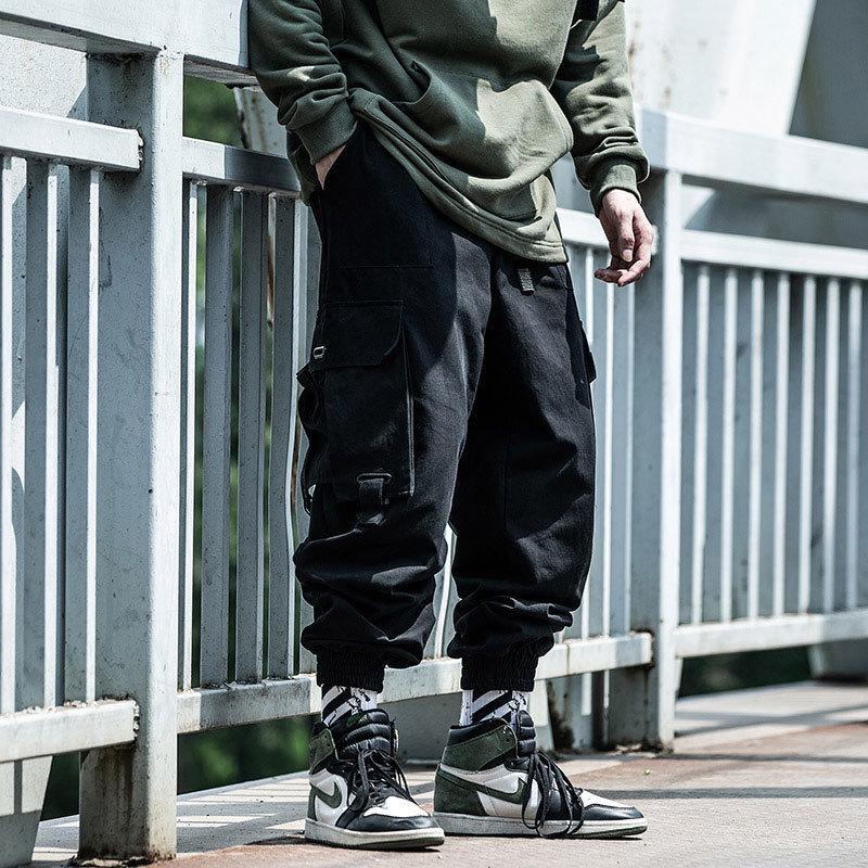 Men's Trendy Hip-Hop Overalls - Autumn/Winter Loose-Fit Harem Cargo Pants