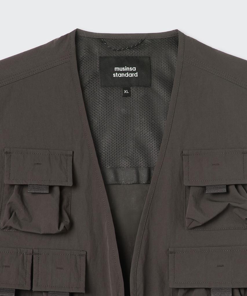 Musinsa Standard [City Leisure] Utility Fishing Vest [Mud Gray]