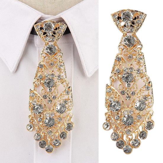 Галстуки из искусственного кристалла, роскошные металлические инкрустированные бриллиантами тончайшей работы, корсаж, аксессуары для свадебных вечеринок