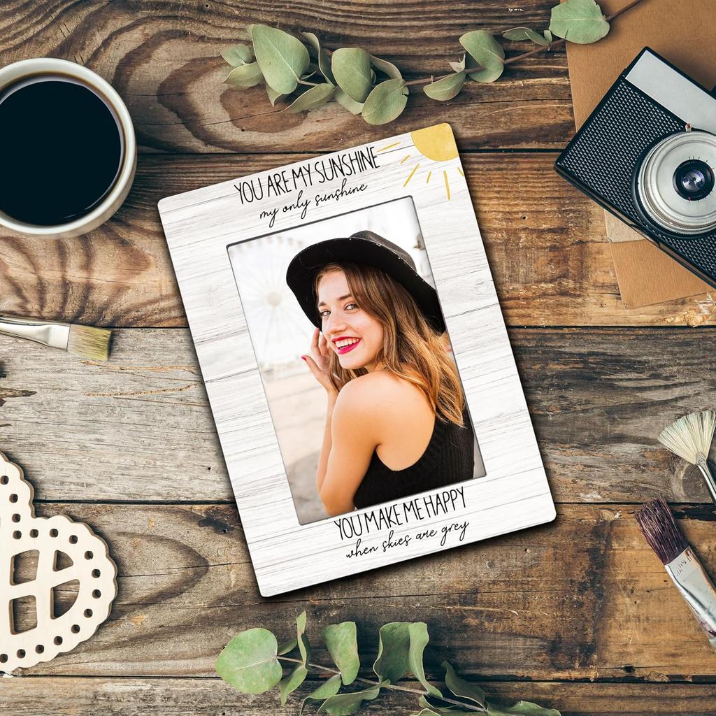 You are My Sunshine 4x6 Picture Frame, Sunshine Picture Frame, Birthday Gifts for Daughter Son Kids, Baby Girl Boy Photo Frame, Sunshine Nursery