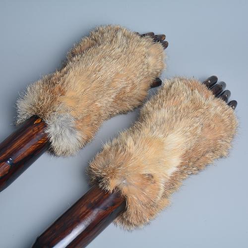 Новые женские вязаные варежки из 100% натурального меха кролика рекс, зимние теплые женские перчатки без пальцев из натурального меха, вязаные меховые варежки ручной работы