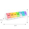 Weekly pill organizer for arthritis patients, BPA-free, spring-open design, with space for vitamins, cod liver oil,