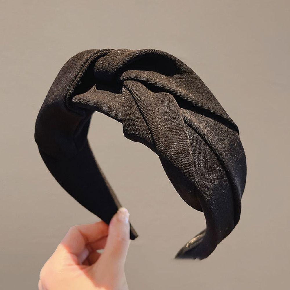 Sweet Bow Hair Claw Wide Side Braided Headband Fashion Hair Band Girls Accessories