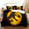 Red Jurassic Park Bedding Collection Cartoon Home Textiles For Kids Bed Collection Comforter Cover Bedroom Collection Queen Dinosaur Duvet Cover