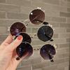 New Fashion Children's Sunglasses Boys and Girls Anti-UV Sun Glasses Baby Cute Bow Little Girl Shell Glasses Metal Frame Eyewear