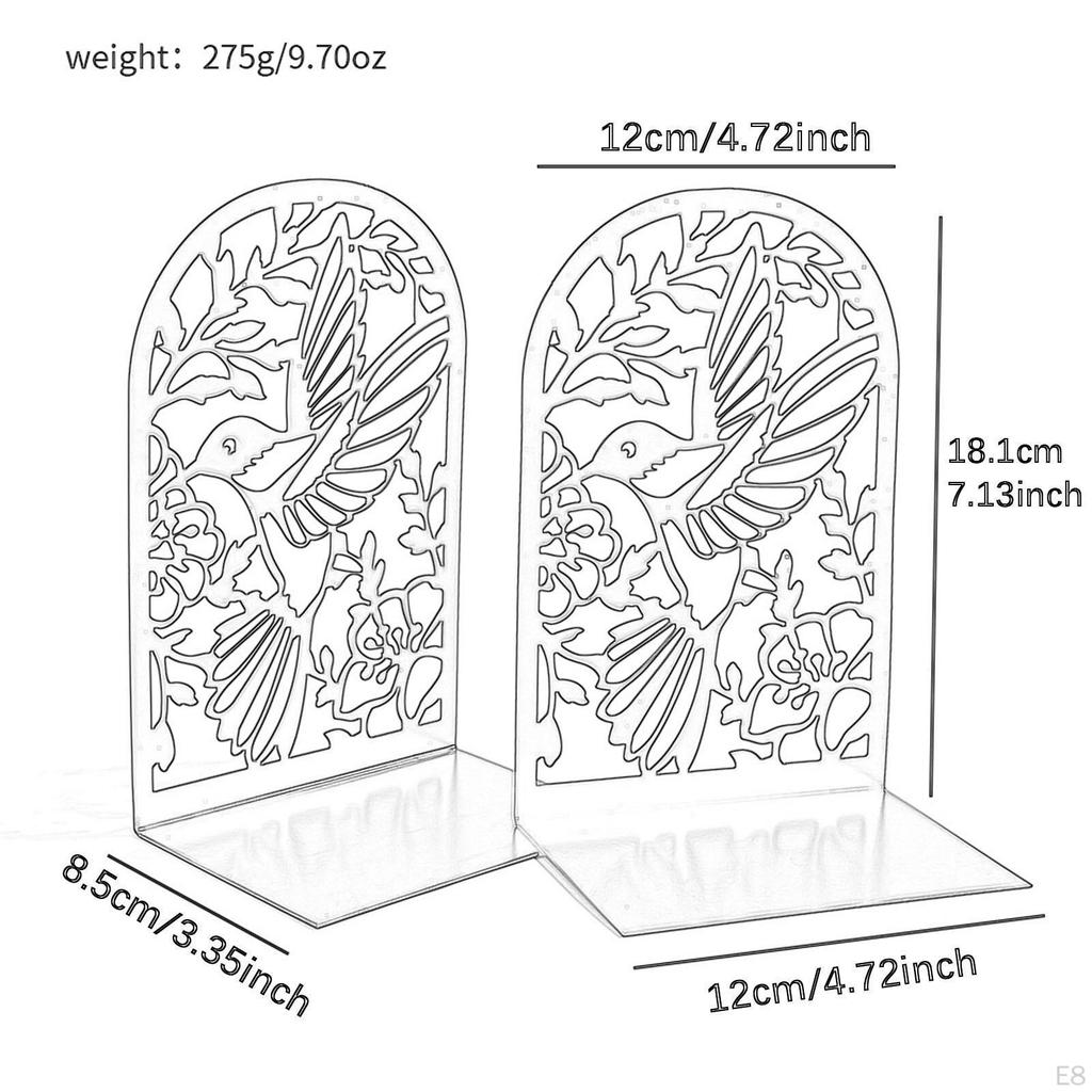 Декоративные подставки для книг с колибри для поддержки на столе и полке
