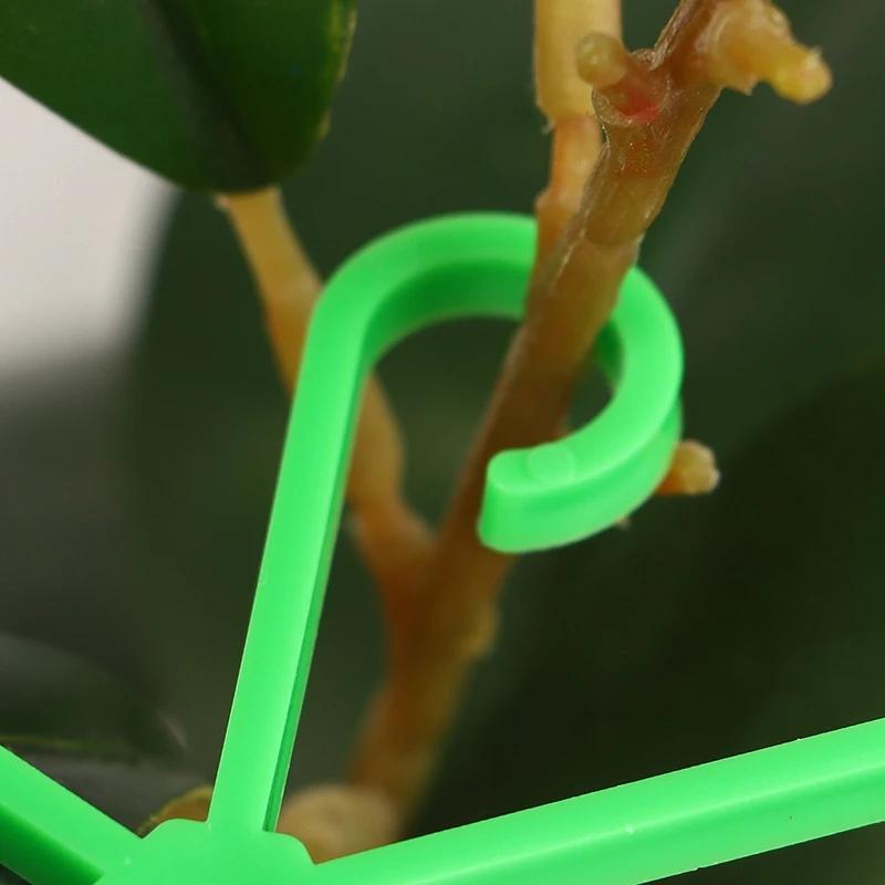 4 шт. опоры для стеблей вьющихся комнатных растений, пластиковые держатели для стеблей вьющихся растений, многоразовые колышки для цветочных растений, крючок для стеблей, для выращивания