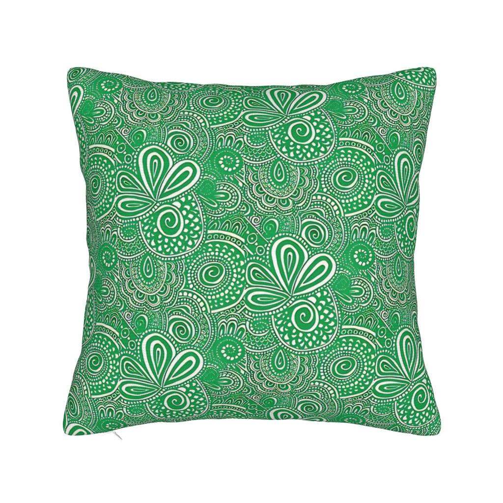 Lime Green Abstract Pattern Pillow Cover Print Cushion Cover Cute Funny Pillow Case For Living Room Chair