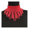 Imitation Pearl Fake Collar Necklace Hollow Design Multi Layer Detachable Collar Solid Color Dress