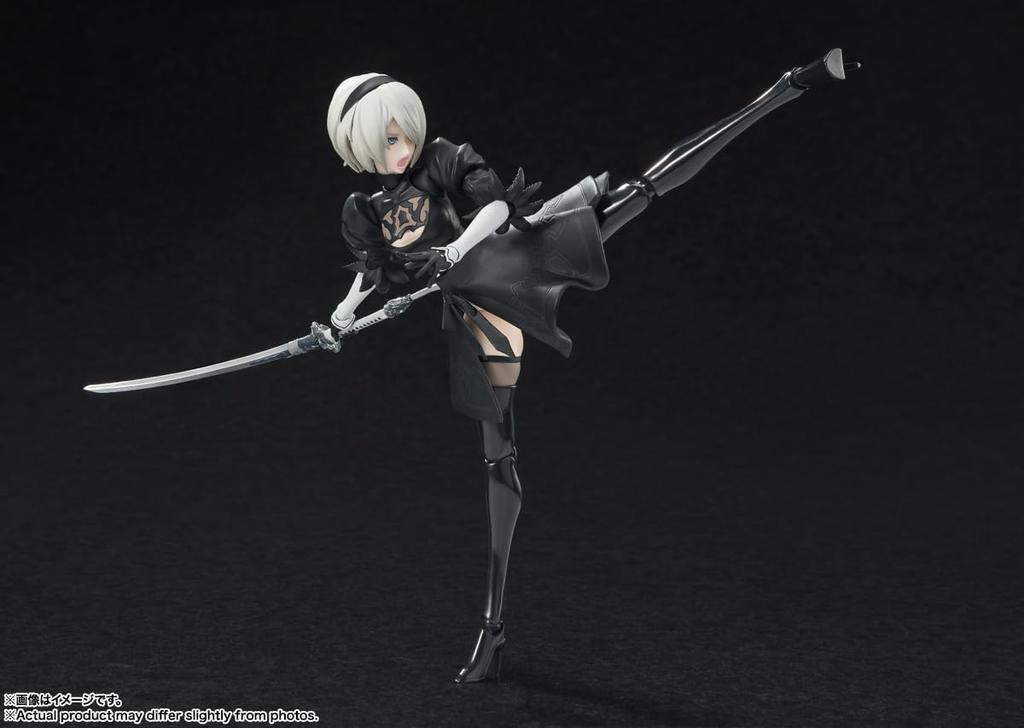 TAMASHII NATIONS 2B 150 мм окрашенная подвижная фигурка SHFiguarts "NieRAutomata Ver1.1a" (NieRAutomata Вер1.1a) приблизительно. ПВХ и АБС