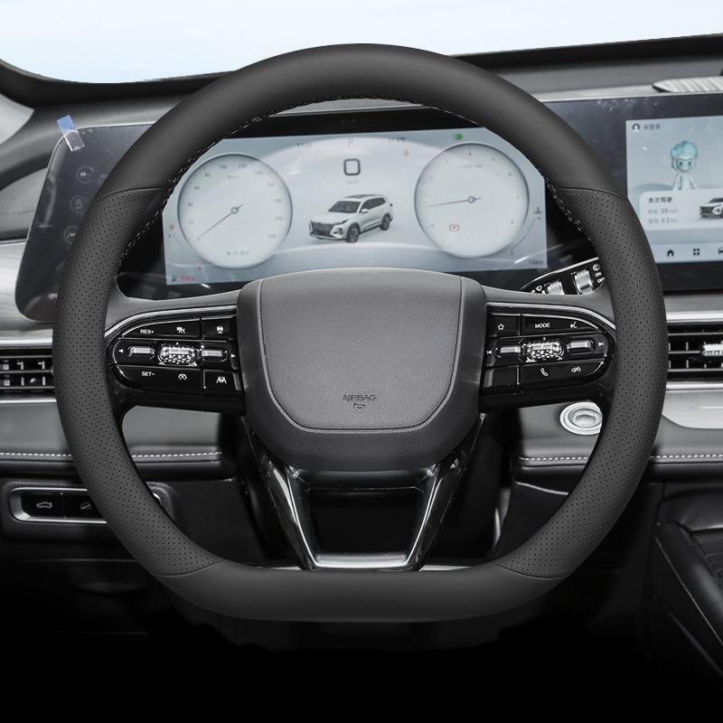Кожаная накладка на руль автомобиля для Chery Tiggo 8 5 7 9 5X Arrizo 5 8 9 EXEED Автоаксессуары Противоскользящий чехол на руль автомобиля