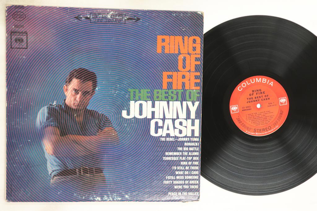 LP Record JOHNNY CASH - Ring Of Fire The Best Of Johnny Cas CS8853 COLUMBIA 1963 US Country/Folk Used