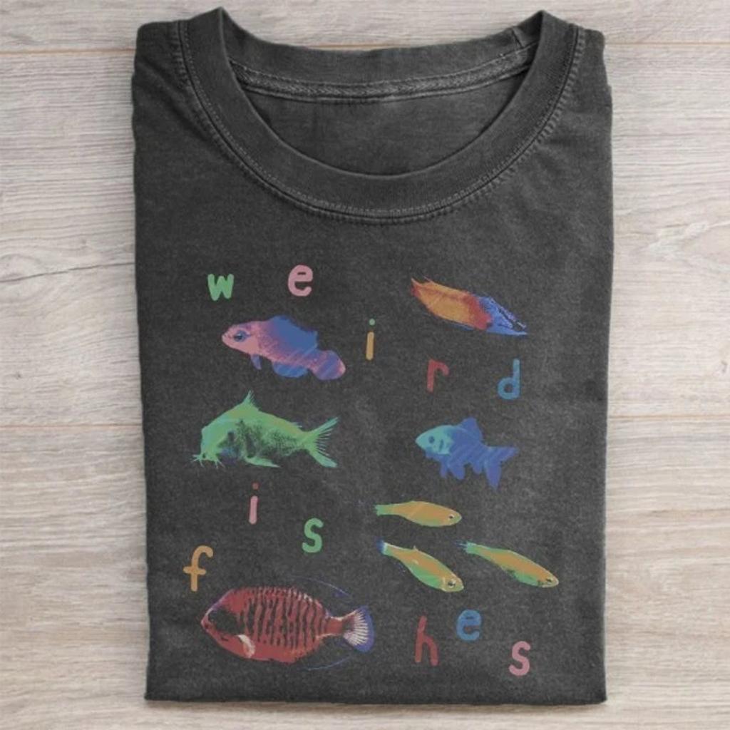 Weird Fish Vintage Graphic T-Shirt Funny Retro Tee