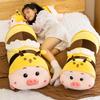Plush Bumblebee Pig Toy Long Style Stuffed Animal Doll Kids Gift Decoration