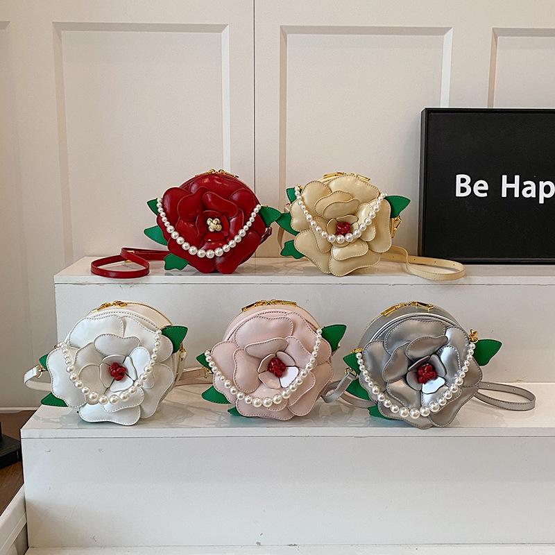 Женская сумка 2025 новая летняя маленькая свежая литературная сумка с цветами, милая и симпатичная сумка кроссбоди, маленькая круглая сумка, тренд