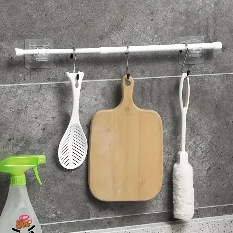 4pcs Modern Adjustable Spring Tension Rods - No-Drill Installation, Extendable for Curtains, Shower, Wardrobe, Window, Towel Rack - Home Accessories