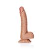 RealRock - Curved realistic dildo with balls and suction cup 18 cm