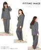 NISHIKI Long Sleeve Pajamas for Fall and Cotton Top and Bottom with Pants Size Women's Winter, 100% Flannel, Skin-Friendly, Front-Opening, Set,