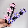 Korean Double Bangs Hairpin Hairband Colorful Flower Kids Teeth Headband  Hair Accessories