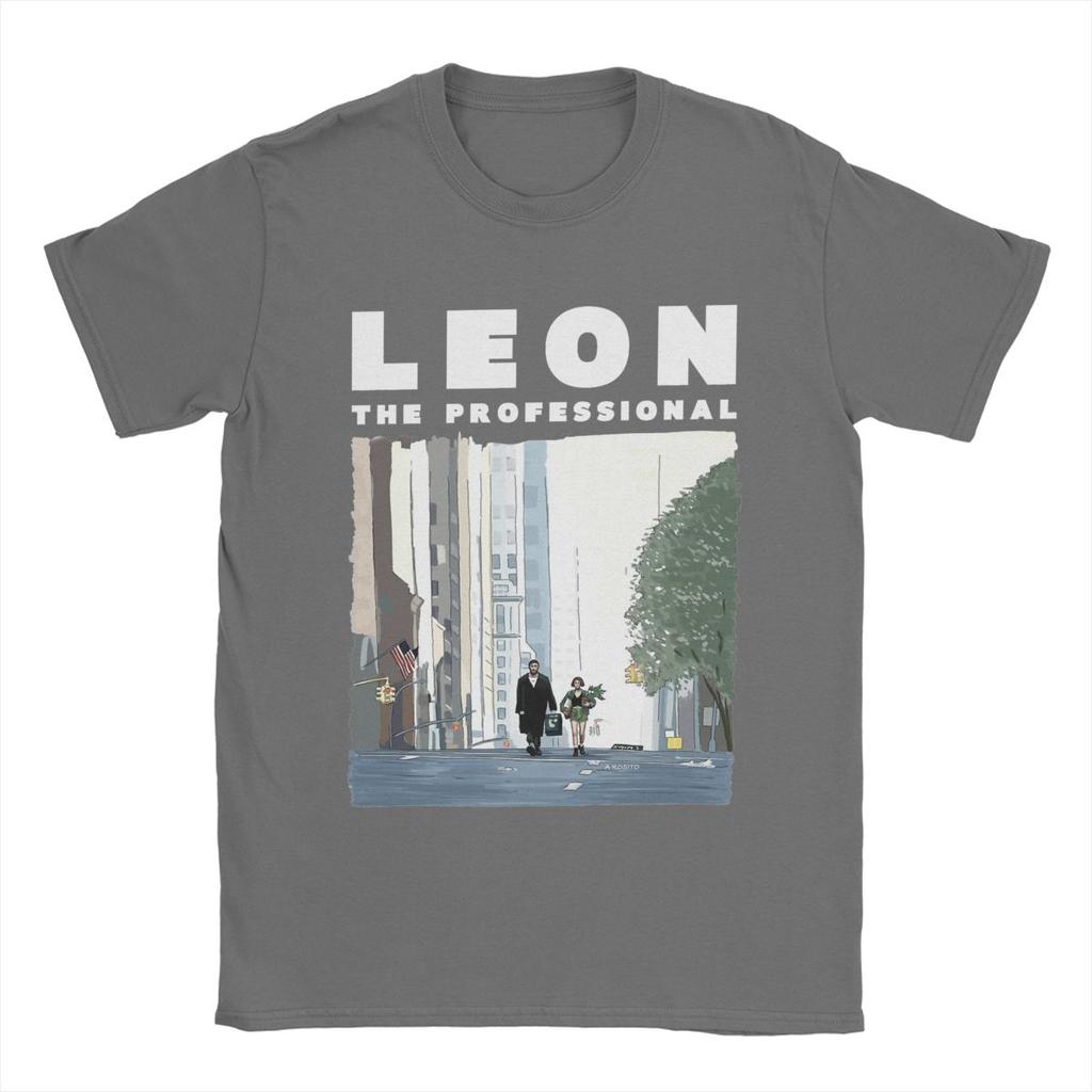 Футболки Leon The Professional для мужчин, забавные футболки из 100% хлопка с круглым вырезом и коротким рукавом, одежда больших размеров