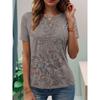 Women's Casual T-shirt 3D Printed  Flower Print Round Neck Retro Elegant Long Sleeves Women's Fashion Pullover Long Sleeve Tops