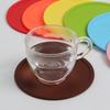 Silicone World 10/9cm Table Mat Candy Color Coaster Round Coaster Waterproof Non-slip Insulation Tea Mat Bar Coaster