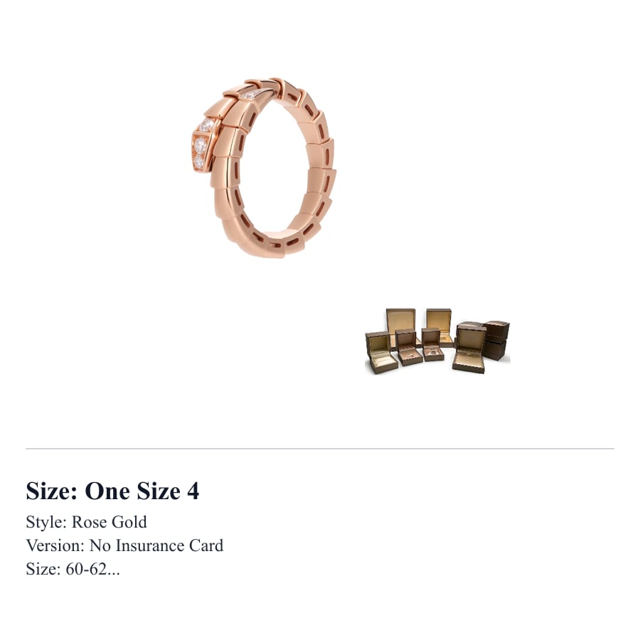BVLGARI Diamond Rings Women's Rose Gold AN859914