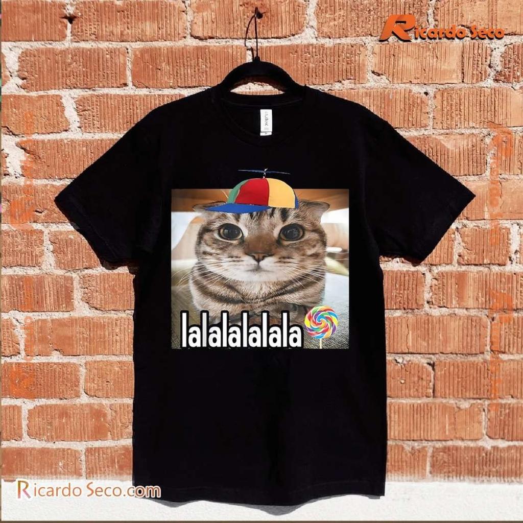 Silly Cat With Lollipop Meme Unisex T-shirt U07