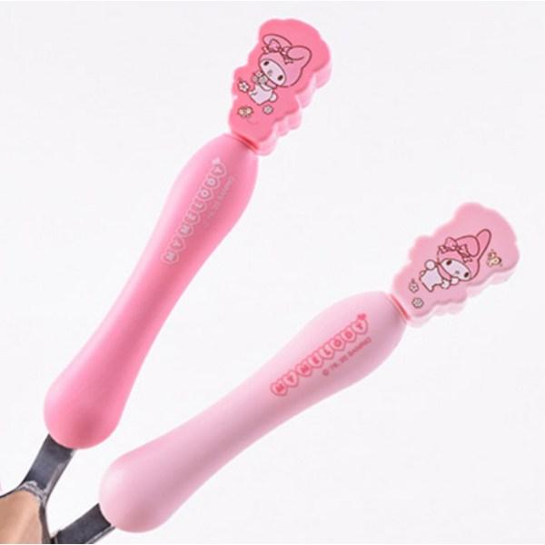 Lilpang Infant My Melody Mascot Spoon Fork Case Set MM6561, Mixed Colors, Case + Spoon + Fork, 1 Set, Korean Popular Tableware
