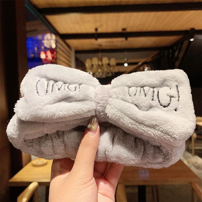 Держатель для волос для мытья лица, повязки для волос, мягкий теплый коралловый флис, повязка на голову с ушками животных для женщин и девочек, тюрбан, модные аксессуары для волос