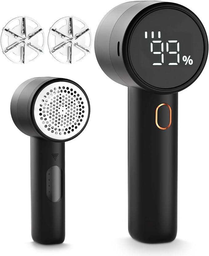 New Household Electric Lint Remover 3 Gears Adjustable LED Digital Display Hairball Trimmer Wireless Portable Sweater Epilator