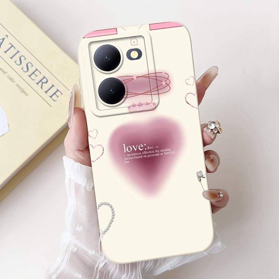 For Vivo Y36 5G V2248 Case For Vivo Y27 5G V2302 Cover Silicone Luxury Fashion Flowers Kawaii Cute Cat Funny Phone Case Bumper
